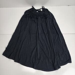 CATO Black Crochet Top Rope Strap Flowy Tank Shirt Women's Plus Size 14/16W